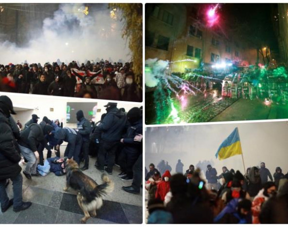 Хаос на протестима у Грузији, огласио се премијер (ВИДЕО)