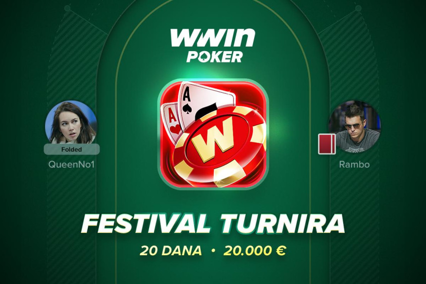 WWIN poker: 20 dana turnira, 20.000 razloga za igru