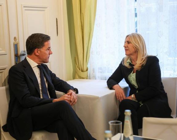 Željka Cvijanović sa generalnim sekretatom NATO -a