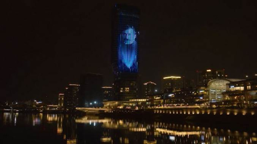 Kula "Beograd" zasijala u čast Jovana Dučića (VIDEO)