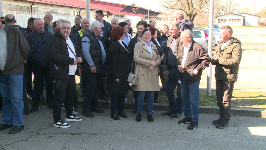 Protest radnika Nove drvne industrije "Vrbas" Banjaluka