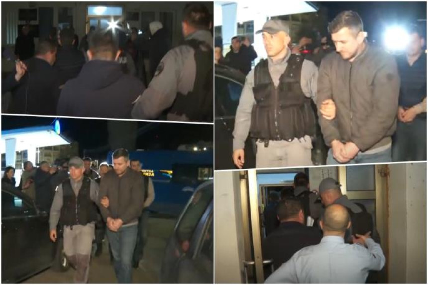 Kočani: Uhapšeni u lisicama dovedeni na ispitivanje (VIDEO)