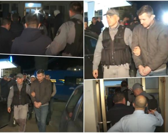 Kočani: Uhapšeni u lisicama dovedeni na ispitivanje (VIDEO)