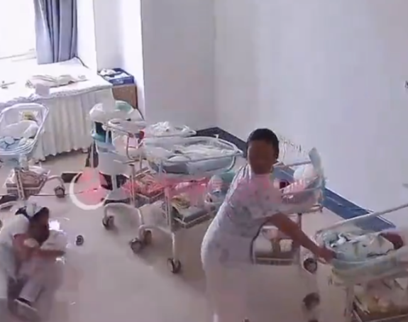 Medicinske sestre štite bebe tokom zemljotresa (VIDEO)