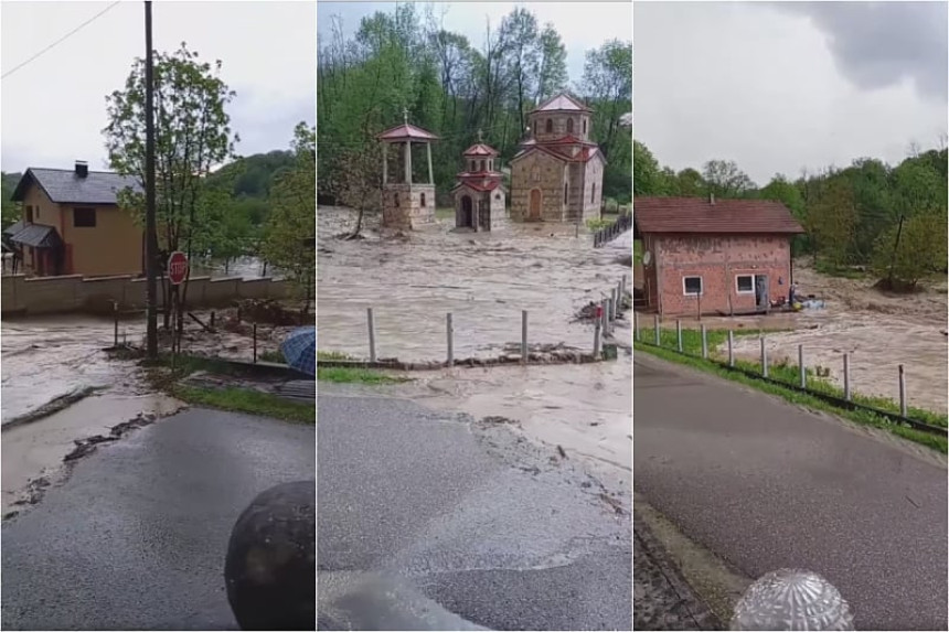 Nevrijeme na Majevici: voda ušla u kuće, crkvu...