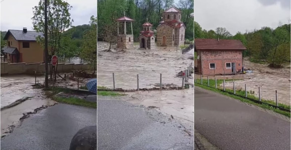 Nevrijeme na Majevici: voda ušla u kuće, crkvu...
