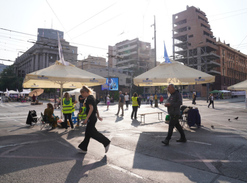 Завршена блокада раскрснице испред Владе Србије