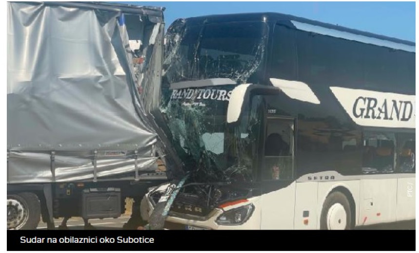 Autobus udario u kamion, osmoro putnika povrijeđeno