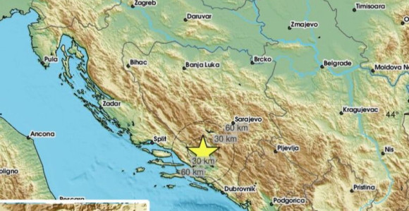 Zemljotres pogodio Hercegovinu, treslo se u Ljubuškom