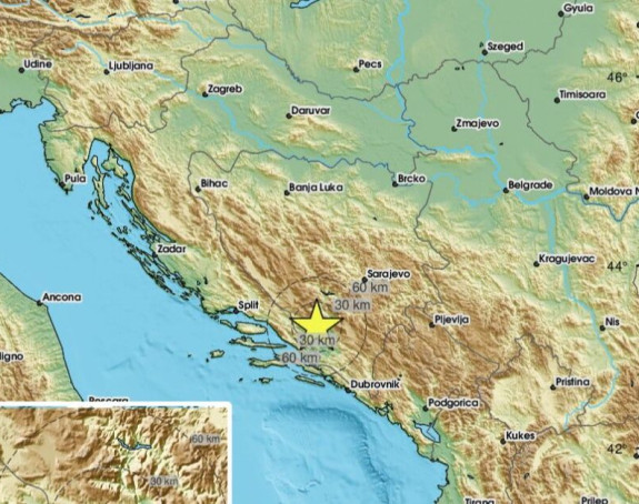 Zemljotres pogodio Hercegovinu, treslo se u Ljubuškom