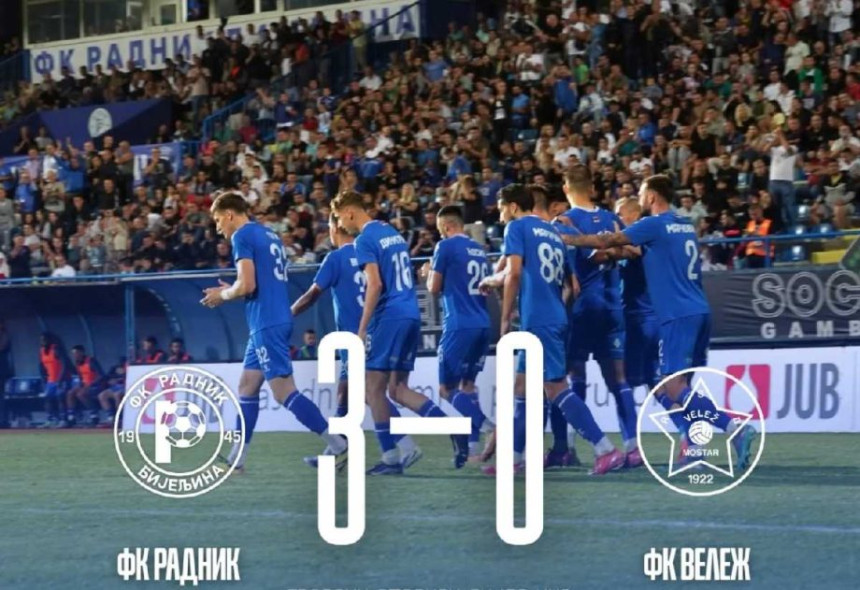 Radnik pobijedio Velež, izbio na vrh tabele Premijer lige
