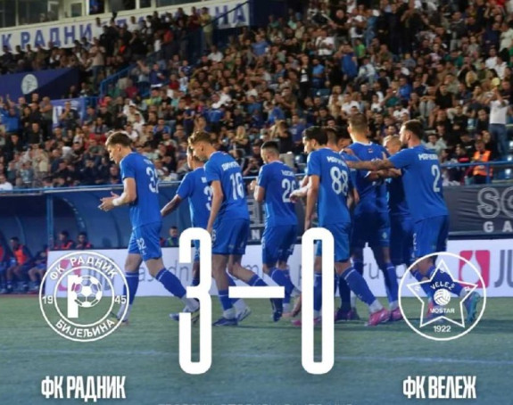 Radnik pobijedio Velež, izbio na vrh tabele Premijer lige