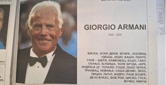 Чачански шанери објавили читуљу за Арманија у новинама