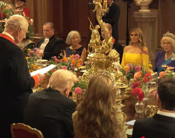 Raskošan banket za Donalda i Melaniju Tramp u Vindzoru