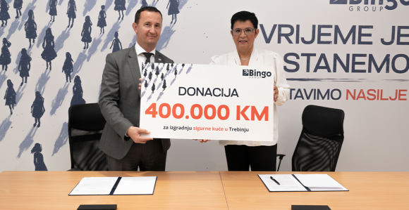 Bingo donirao 400.000 KM za izgradnju prve sigurne kuće u Trebinju