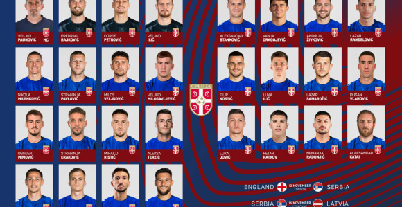 Ovo je spisak igrača Srbije protiv Engleske i Letonije