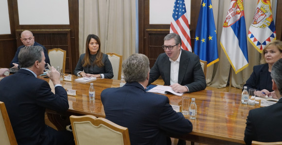 Sastanak Vučića sa kongresmenima SAD, Tarnerom i Norkrosom