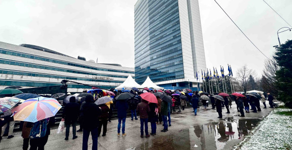 Protest radnika JS BiH, uputili su i zahtjeve vlasti