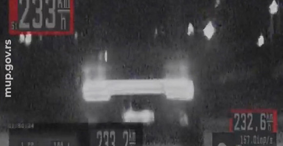 Vozio 233,2 km/h gdje je ograničenje 130 km/h (VIDEO)