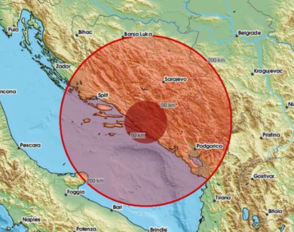 Земљотрес од 4 степена по Рихтеровој скали погодио ХРВ