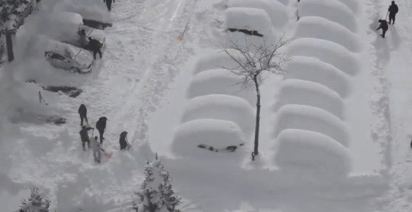 Nestvarni prizori u Italiji: Kuće nestale pod snijegom
