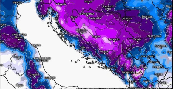 Od nedjelje stižu zima - novi minusi i pola metra snijega
