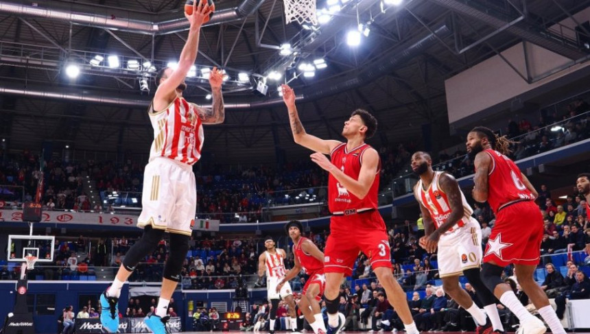 Košarkaši Zvezde za pobjedu protiv Olimpije u Milanu