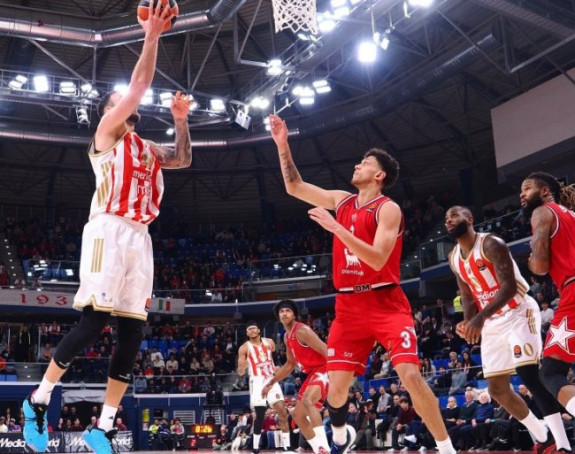 Кошаркаши Звезде за побједу против Олимпије у Милану