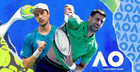 Meč Đoković - Zandšulp na Australijan openu