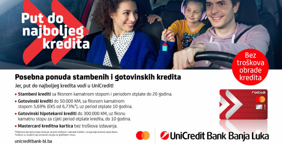Put do najboljeg kredita vodi u UniCredit