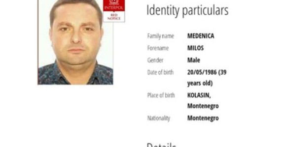 Interpol objavio crvenu potjernicu za Medenicom