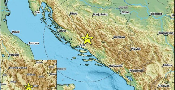 Снажан земљотрес погодио БиХ, осјетио се и у Далмацији