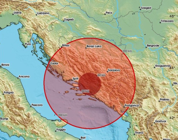 Zemljotres pogodio BiH, zatreslo se tlo kod Mostara