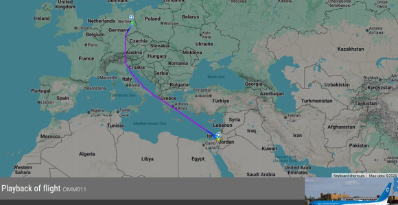 Avion izraelske vlade se sklonio u Njemačku