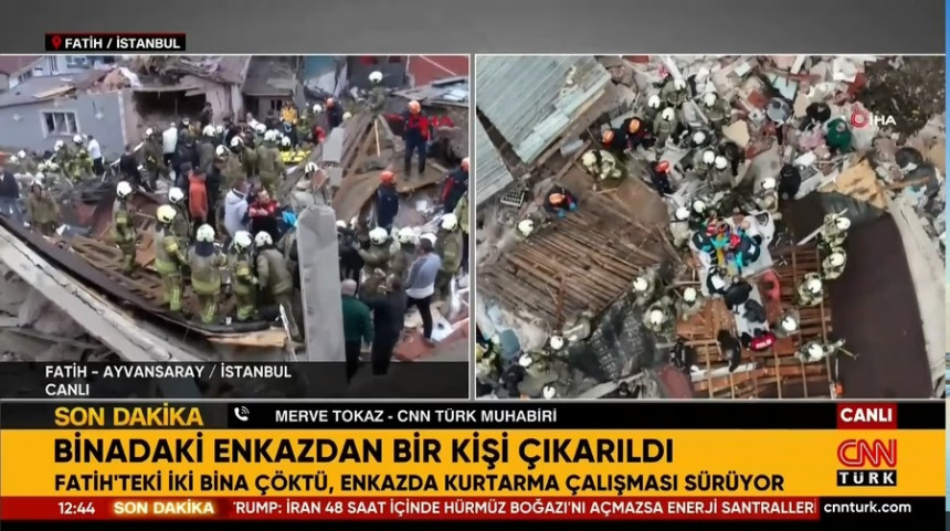 Srušile se dvije zgrade u Istanbulu: U toku spašavanje