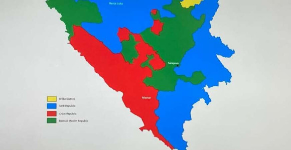 У Загребу представљена карта БиХ са три ентитета
