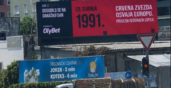 Bilbord o uspjehu Crvene zvezde na nevjerovatnom mjestu