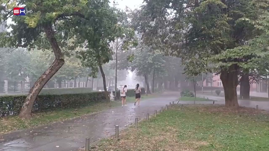 Kiša i pljuskovi sa grmljavinom, moguće i nepogode