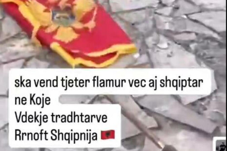 Скинуо заставу Црне Горе с јарбола, тражи албанску