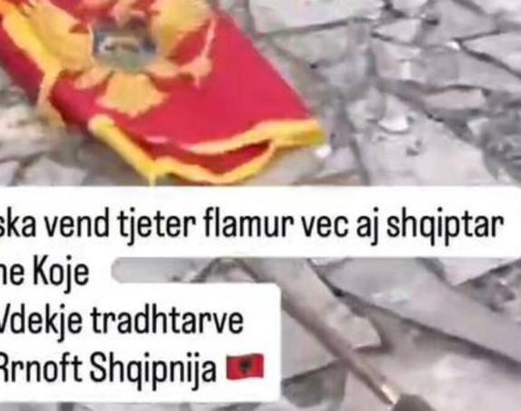 Skinuo zastavu Crne Gore s jarbola, traži albansku
