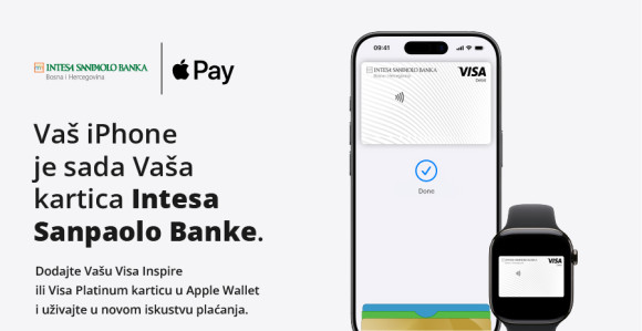 Intesa Sanpaolo Banka predstavlja Apple Pay  za korisnike Visa kartica