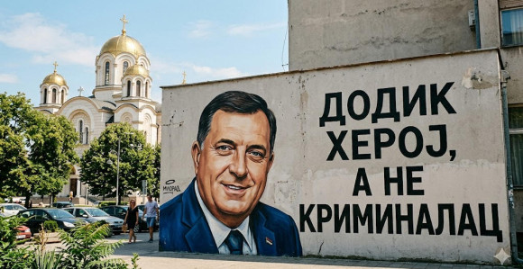 СНСД осликава мурале “Додик херој, а не криминалац”!?
