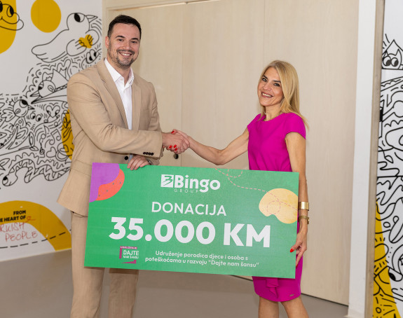Bingo Group donirao 35.000 KM centru „Dajte nam šansu“