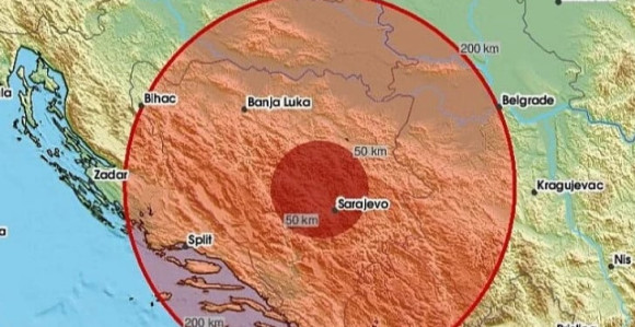Земљотрес јутрос затресао БиХ, код Сарајева епицентар