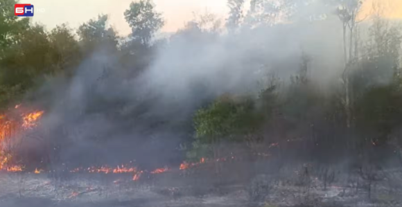 Požar kod Trebinja: Vatra blizu kuća, uključen i helikopter