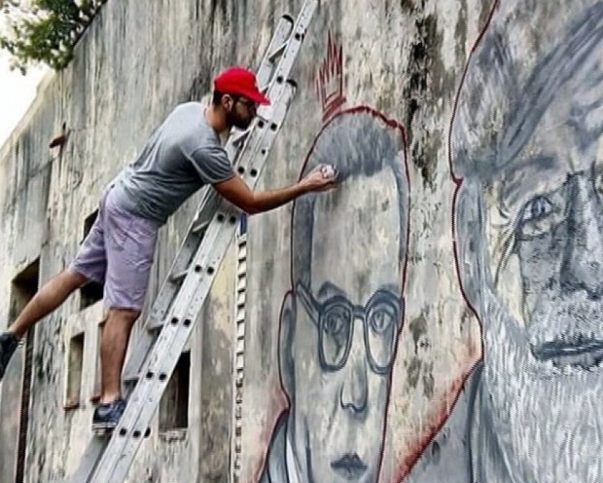 Lik Ive Andrića na muralu u Havani