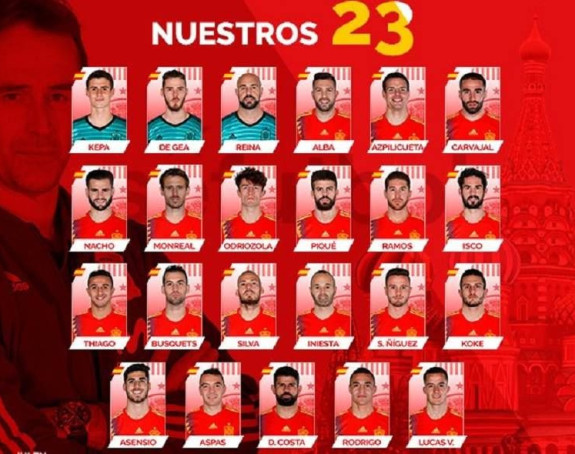 Списак Шпанаца за СП: Лопетеги ријешио посљедњу дилему!