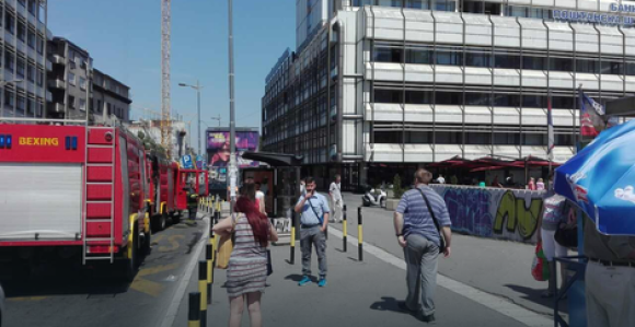 Požar u centru Beograda