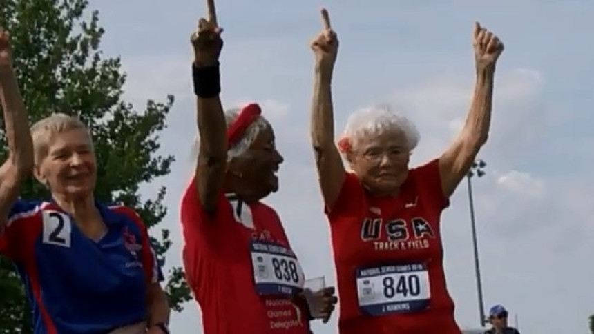 Видео: Надимак јој је УРАГАН, има 103 године и ТРЧИ!