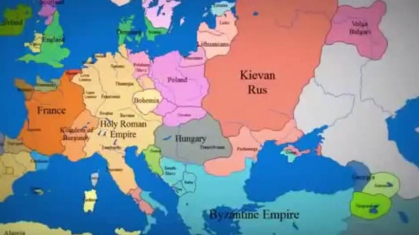 Kako se mijenjala Evropa za 1.000 god.